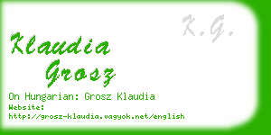 klaudia grosz business card